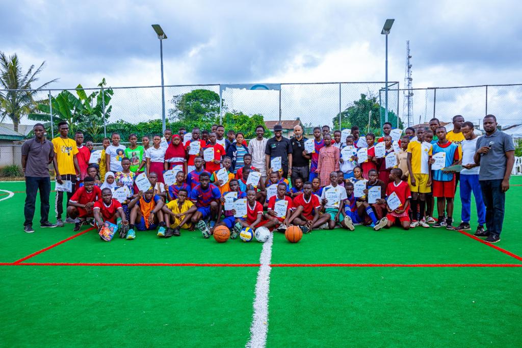 Kids graduating from the Awe Recreation program we built with the Seyi Adisa foundation.